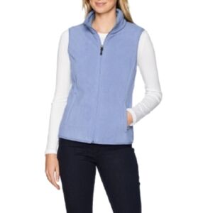 TABI Active Blue Full Zip Fleece Vest Women's Size Large